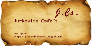 Jurkovits Csát névjegykártya